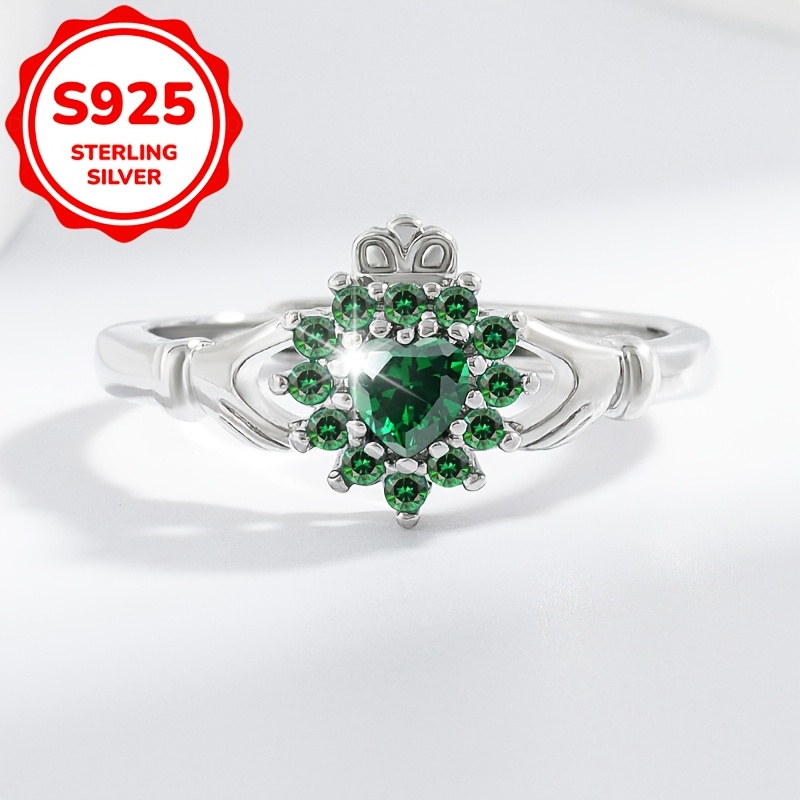 Women's Light Luxury Heart Crown Open Ring, Elegant Gift
